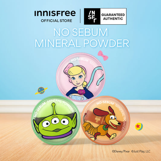 [INNISFREE x TOY STORY] No Sebum Mineral Powder 5g - Limited Edition, Choose from 3 designs (Alien / Bo Peep / Slinky)