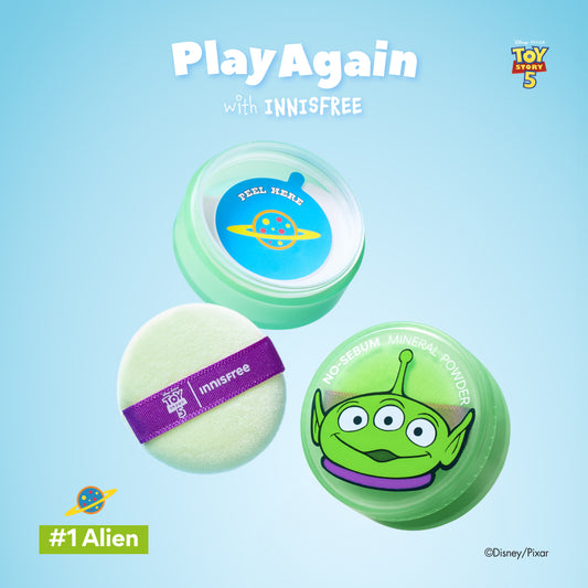 [INNISFREE x TOY STORY] No Sebum Mineral Powder 5g - Limited Edition, Choose from 3 designs (Alien / Bo Peep / Slinky)