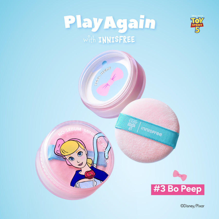 [INNISFREE x TOY STORY] No Sebum Mineral Powder 5g - Limited Edition, Choose from 3 designs (Alien / Bo Peep / Slinky)