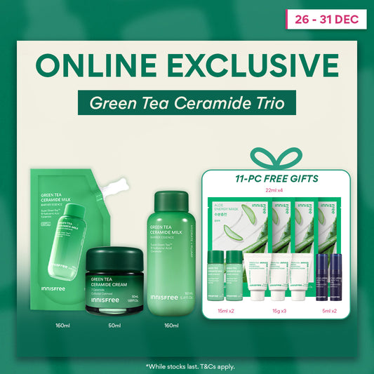 [BUY 3 FREE 11] Green Tea Ceramide Trio - Online Exclusive Set + 11PCS Gift